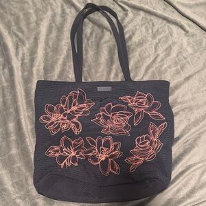 Vera Bradley Navy Floral Tote Bag
